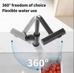 Zeecry Full Brass Kitchen Sink Tap | 4-Mode Pull-Down Faucet | 360° Swivel | Single Lever | Multi-Angle Spray | Sleek Matte Finish | Heavy-Duty Design | 5-Year Warranty | Hot & Cold Mixer (Brass)