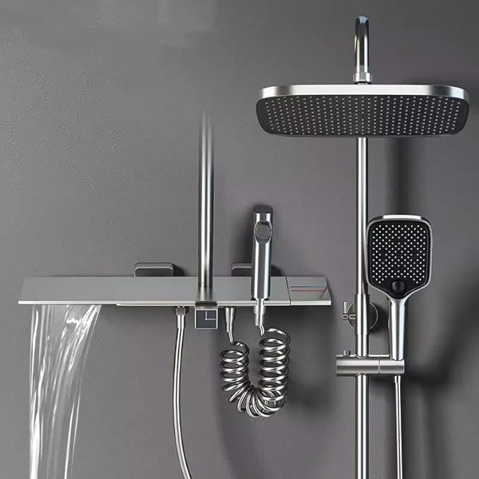 ZeeCry Luxury Thermostatic Shower Panel/Luxury in Wall Mixer Singl