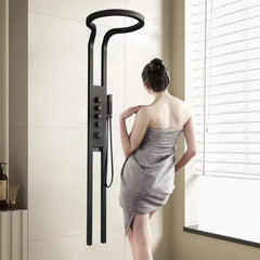 ZeeCry Stainless Steel 304 Wall Mounted Shower Panel System with Hot and Cold Dual Knob Control | Premium Thermostatic Shower Mixer for Bathroom | Sleek Modern Design | Durable & Rust-Free