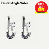 Zeecry Bathroom Spray Gun Set – Modern High-Pressure Bidet Sprayer, Chrome Finish, Faucet Angle Valve, 2m Hose, 1/2" Thread, for Toilet & Household Cleaning buy one get one free