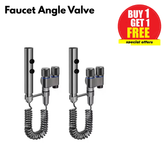 Zeecry Premium Grey Bidet Sprayer Set with Faucet Angle Valve, High-Pressure Spray Gun for Toilet & Bathroom Cleaning, 2m Hose, Wall Mount, 1/2" Connector buy one get one free