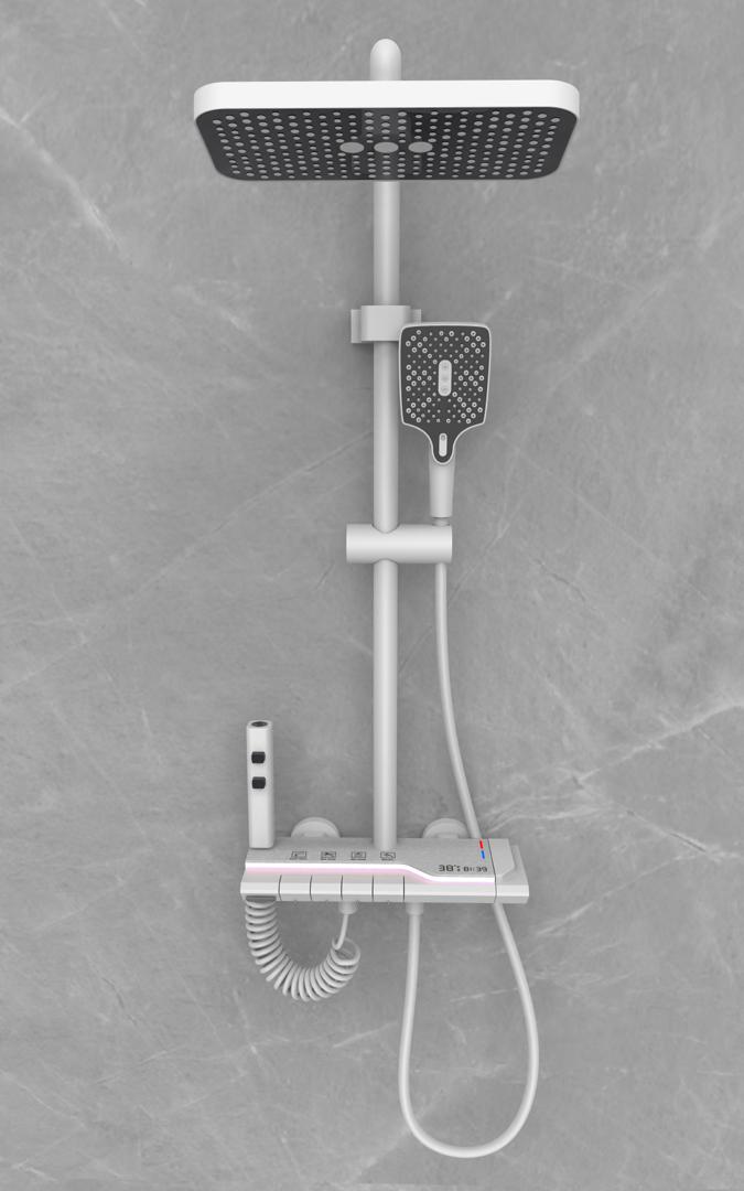 ZeeCry Thermostat Shower Panel shower set with Temperature light Rainfall Modular shower system waterfall bathroom shower panel 4 function shower set luxuty shower panel