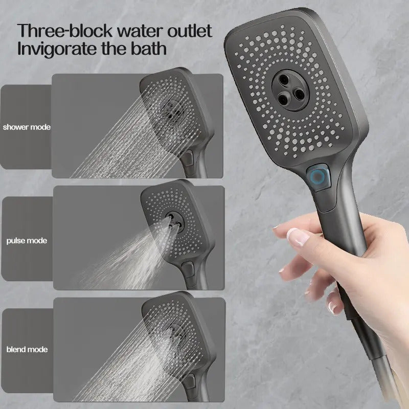 ZeeCry Thermostat Shower shower set with Temperature light Rainfall Modular shower system waterfall bathroom 4 function shower set luxuty shower system