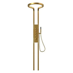 ZeeCry Shower Panel System, 220 cm Wall Mounted, Matte Black, Thermostatic Control with Digital Display, Multiple Spray Modes, 304 Stainless Steel