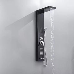 ZeeCry Shower Panel Stainless Steel Shower 304 Grade Panel 6 in 1 Tower System Rainfall Shower, Body Massage Spray Handheld Shower,Wall Mount Easy Connect Shower Panel Kit