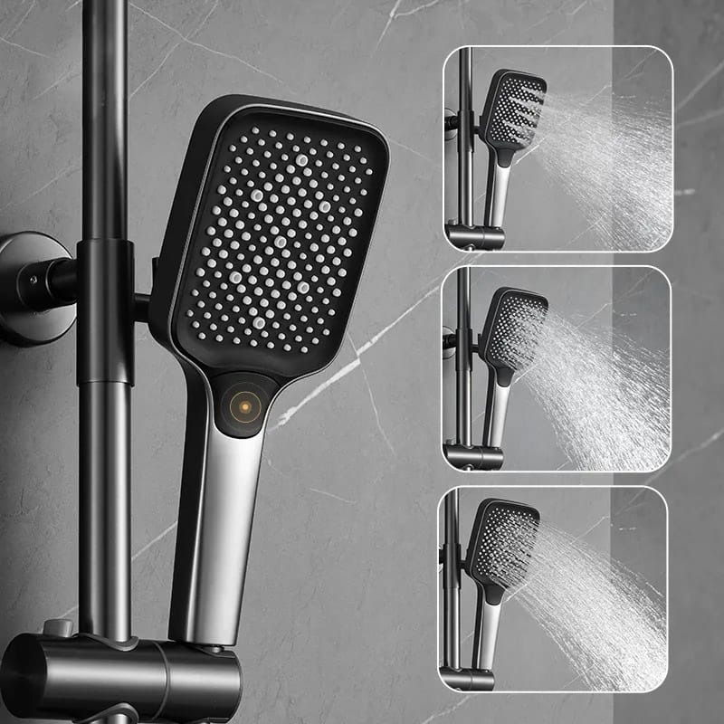 ZeeCry 4 function digital shower set with led light,shower system,shower set,shower tower,5 in1 Wall Mixerrainfall shower,waterfall shower,bathroom mixture