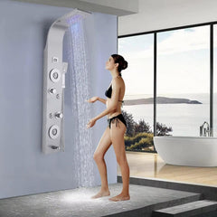 Silver 2 Body Jet  Shower Panel